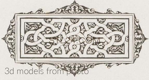 Панели резные (CARVED PANEL_0563 -  | 3D model 3DSMAX / OBJ / STL) 3D модель для ЧПУ станка